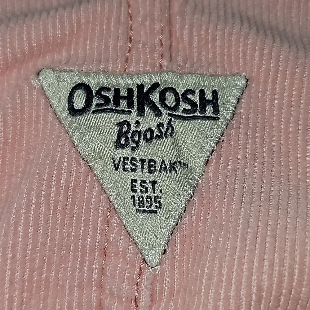 OshKosh B'gosh Toddler 3T Jumper Dress Pink Corduroy Overall Skirt Skirtall